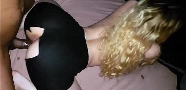  Amateur hot blonde babe interracial